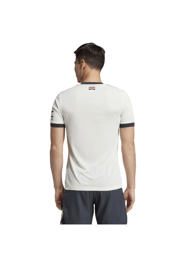 adidas تيشيرت مانشستر يونايتد 3 جيرسي أبيض للرجال مقاس XS