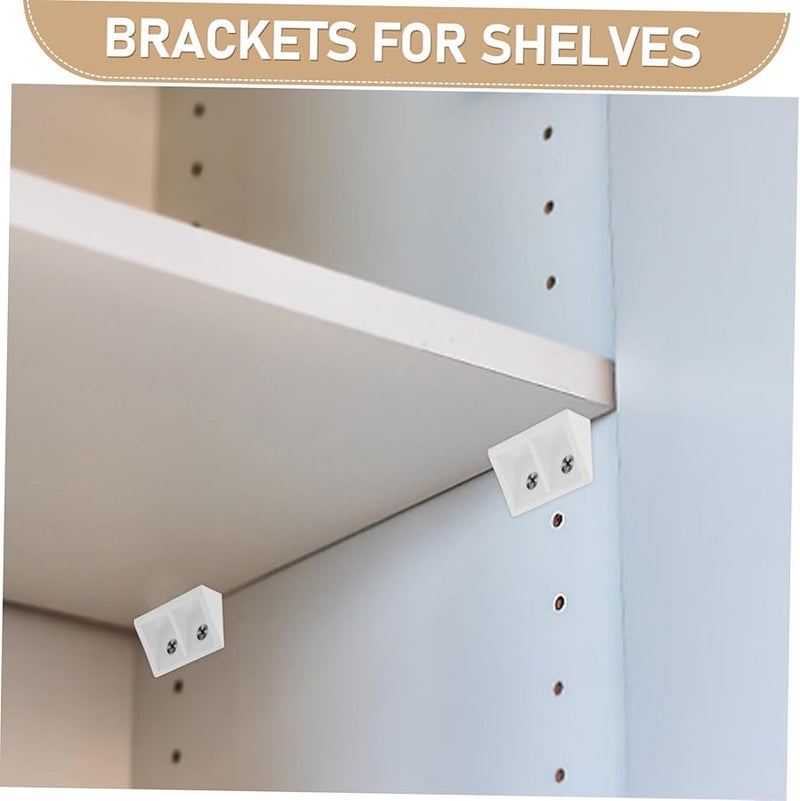 Tehaux 20pcs White Plastic Corner Braces Durable Furniture Support Brackets For Cabinets - Image 4