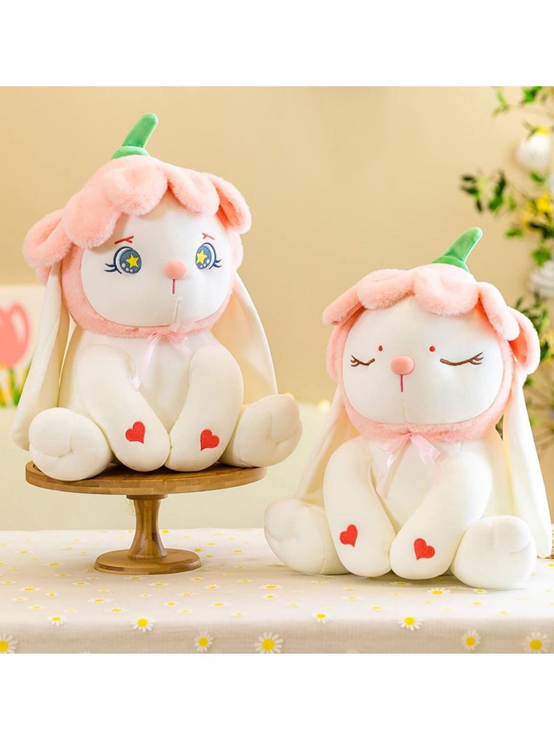 SYOSI Plush Bunny Stuffed Animal Weighted Soft Bunnies Toy Plushie Cute Rabbit Doll Gifts for Kids Girls Adults Little Gift 26cm - Image 5