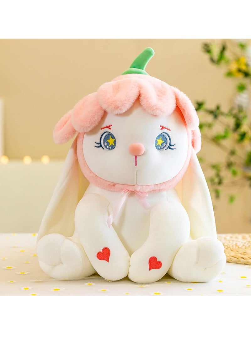 SYOSI Plush Bunny Stuffed Animal Weighted Soft Bunnies Toy Plushie Cute Rabbit Doll Gifts for Kids Girls Adults Little Gift 26cm - Image 1