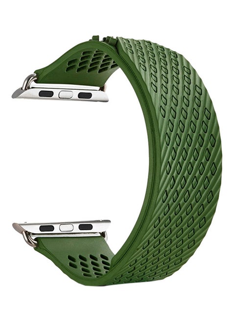 Milanese Loop Replacement Strap For Apple Watch Series 3/2/1 42millimeter Army Green