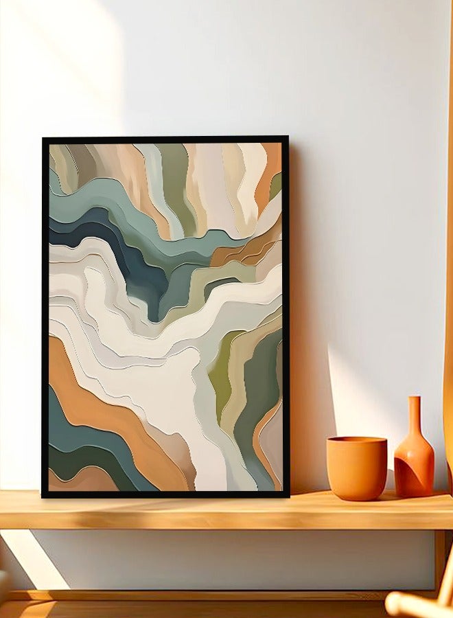 4gdran Canvas Wall Art For Wall Decoration Abstract Design With A Hollow Frame Size 120x80cm One Piece - Image 2