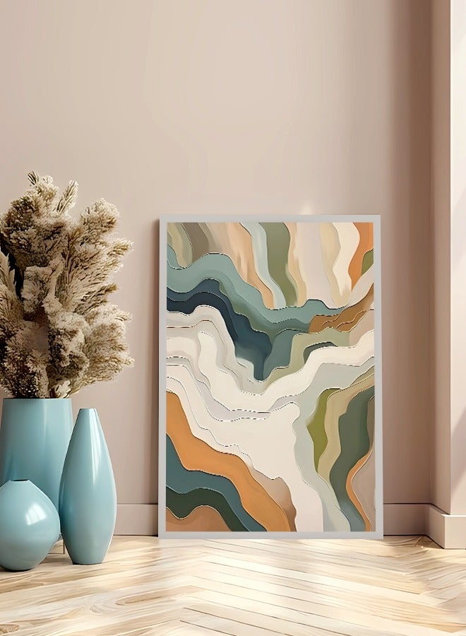 4gdran Canvas Wall Art For Wall Decoration Abstract Design With A Hollow Frame Size 120x80cm One Piece - Image 3