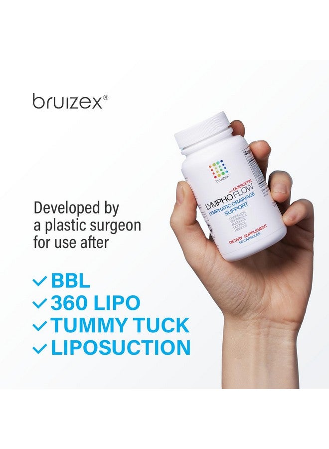 Bruizex Lympho Flow Lymphatic Drainage Supplement, Supports Lymphatic System Health, Liposuction, BBL, 360 Lipo, Tummy Tuck & Lymphedema Post Surgery Recovery, Made with Qercetin, 60 Capsules - Image 3