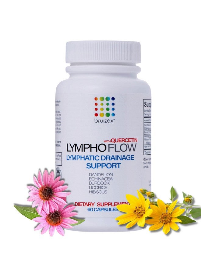 Bruizex Lympho Flow Lymphatic Drainage Supplement, Supports Lymphatic System Health, Liposuction, BBL, 360 Lipo, Tummy Tuck & Lymphedema Post Surgery Recovery, Made with Qercetin, 60 Capsules - Image 1