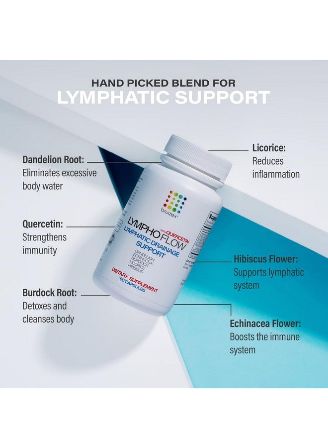 Bruizex Lympho Flow Lymphatic Drainage Supplement, Supports Lymphatic System Health, Liposuction, BBL, 360 Lipo, Tummy Tuck & Lymphedema Post Surgery Recovery, Made with Qercetin, 60 Capsules - Image 2
