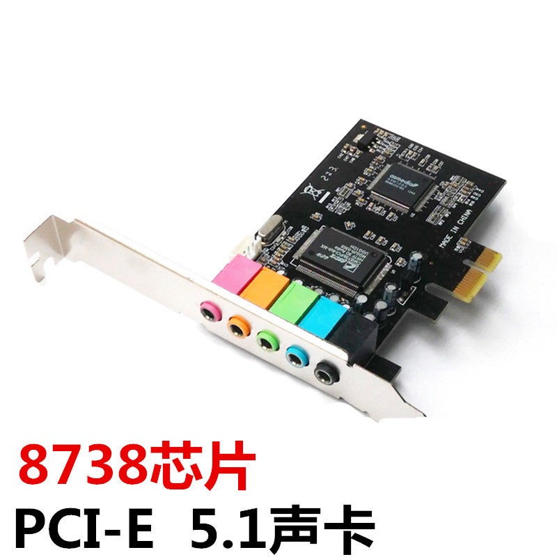 Desktop Motherboard Pci-E Expansion True 5.1 Sound Card Adapter Card Computer Case Built-In Pcie Channel Adapter Board - Image 2