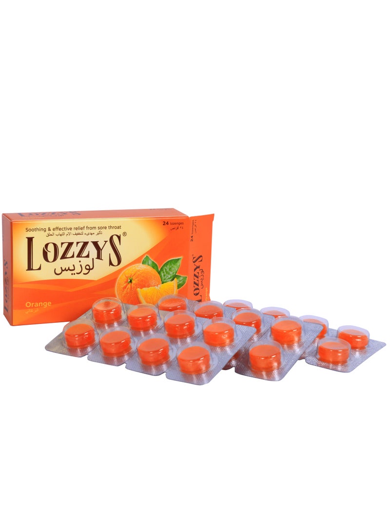 LOZZYS أقراص لوزي البرتقالية، تخفيف سريع وفعال من أعراض التهاب الحلق، 24 قرصاً - Image 4