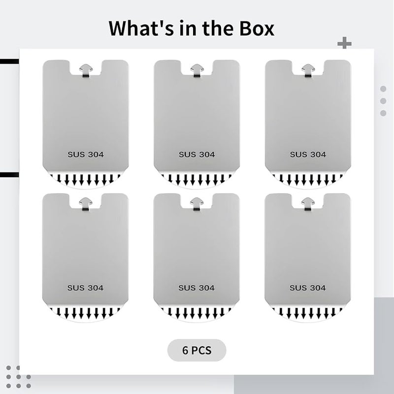 6 قطع من علاقات الصور ذاتية اللصق المعدنية مجموعة تركيب الحائط بدون حفر أو تلف - Image 4