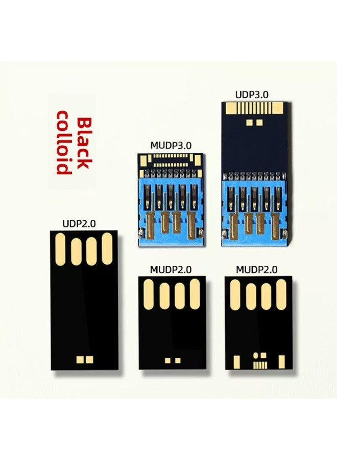 U Disk Black Colloid UDP Full Capacity 32GB High-speed Semi-finished U Disk Chip USB 64GB3.0 Black Colloid-Color:Long Version 3.0-Capacity:32GB  - Image 2