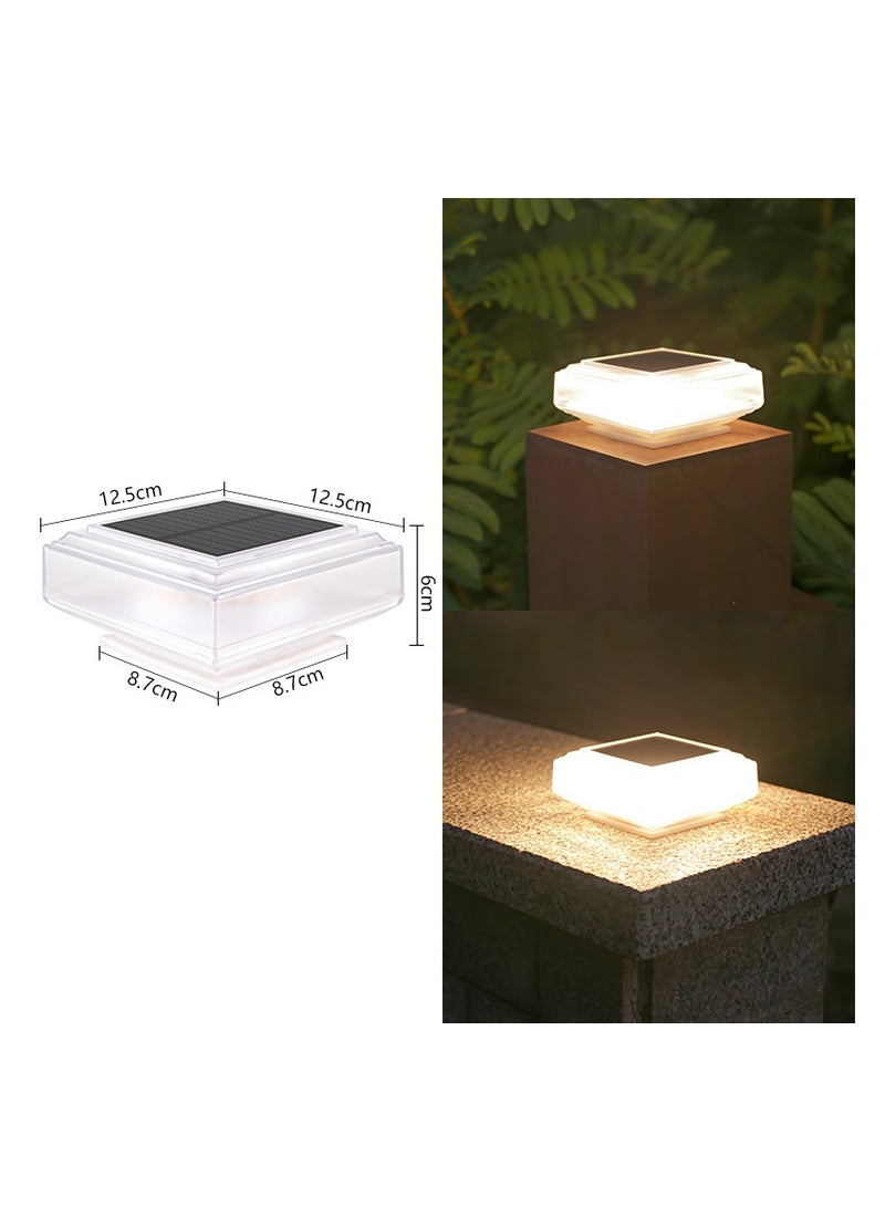 2pcs, new LED solar post light, high brightness, waterproof, safe and stable, suitable for outdoor courtyard garden solar post light - Image 2