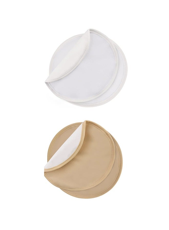 Pack Of 4 Castor Oil Wrap Organic Cotton Breast Pads, Bamboo Cotton Reusable Washable - Image 1