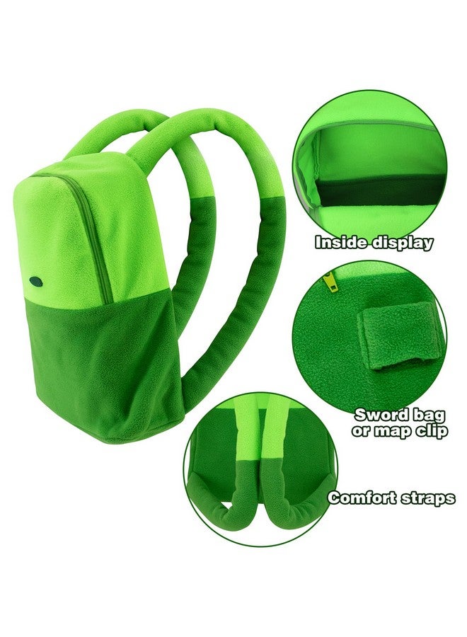 دازكوس حقيبة ظهر DAZCOS خضراء لشخصية أنمي كرتونية للجنسين حقيبة إكسسوارات أزياء تنكرية للاستخدام اليومي للبالغين (أخضر) - Image 2