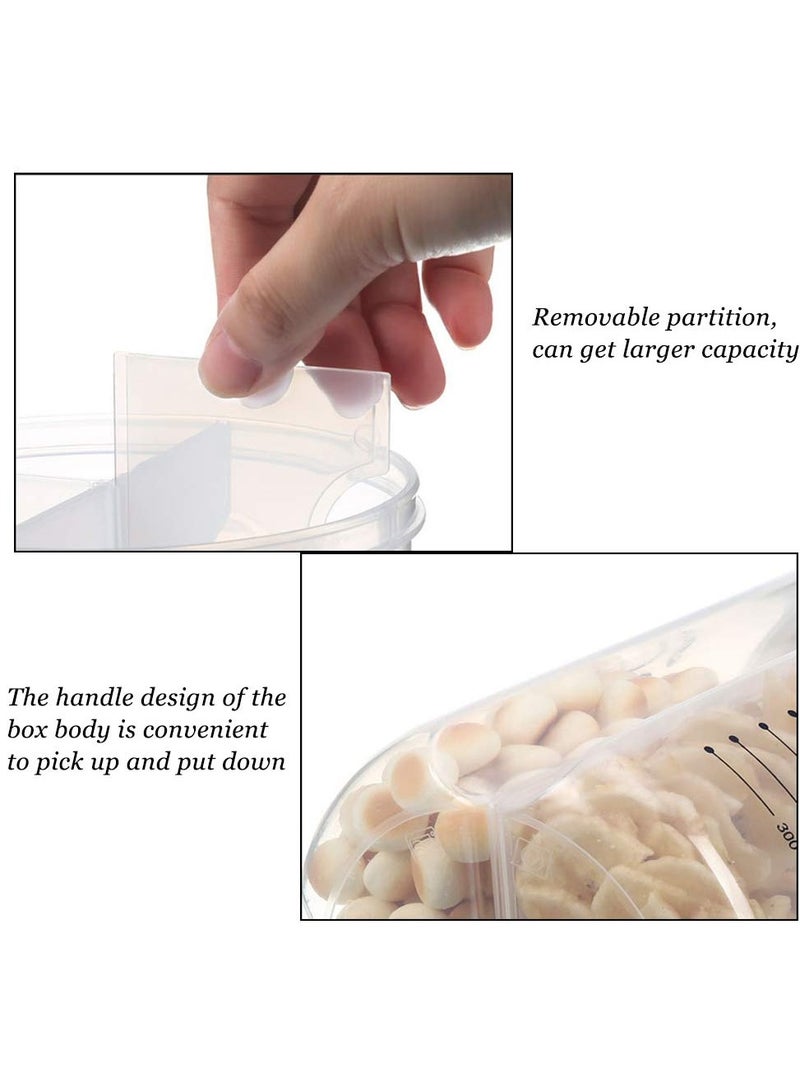 Alissa 4 حاويات لتخزين الحبوب والأغذية الجافة، الدقيق والسكر والقهوة والأرز والمكسرات والوجبات الخفيفة (1500 مل) - Image 3