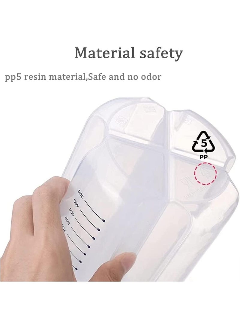 Alissa 4 حاويات لتخزين الحبوب والأغذية الجافة، الدقيق والسكر والقهوة والأرز والمكسرات والوجبات الخفيفة (1500 مل) - Image 4