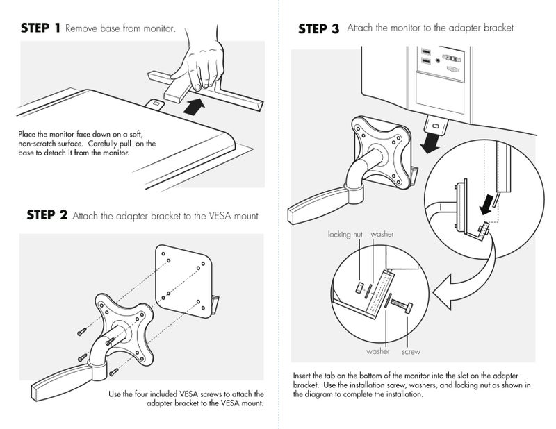 HumanCentric VESA Mount Adapter Bracket for Samsung Monitors U28D590D and S24D590PL - Image 3
