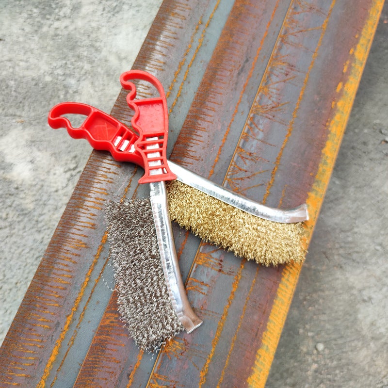 general Straight Head Copper Plated Wire Brush with Wooden Handle for Rust Removal and Polishing - Image 5