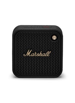Marshall Willen II Wireless Bluetooth Speaker, over 17+ Hours Playtime, Dust and Waterproof Design (Black and Brass)  - Image 1