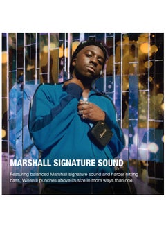 Marshall Willen II Wireless Bluetooth Speaker, over 17+ Hours Playtime, Dust and Waterproof Design (Black and Brass)  - Image 2