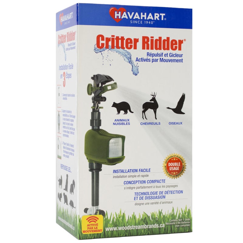 Havahart 5277 Critter Ridder Motion Activated Animal Repellent and Sprinkler - Repel Cats, Dogs, Chipmunks, Groundhogs, Squirrels, Skunks, Deer, and More - Image 1