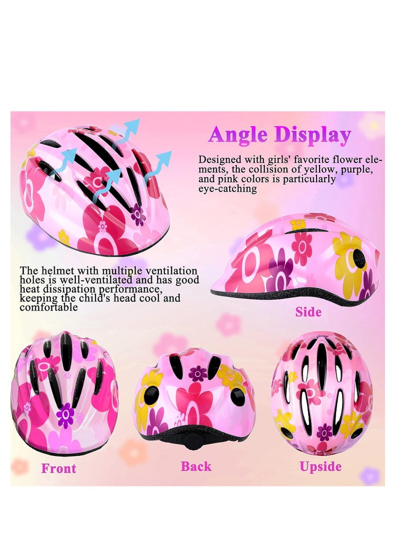 Kids Helmet And Pad Set 7 In 1 Adjustable Safety Toddler Helmet Kids Bike Helmet Protective Gear Set For Scooter Skateboard Roller Skating Cycling  - Image 3