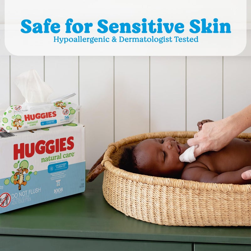 Huggies Natural Care Refreshing Baby Wipes, Hypoallergenic, Scented, 10 Flip-Top Packs (560 Wipes Total), Packaging May Vary - Image 3