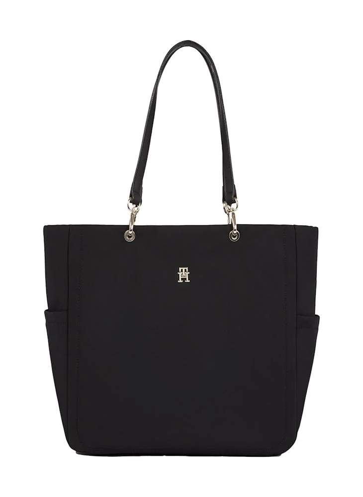 تومي هيلفيغر Logo Detail Zip Over Tote