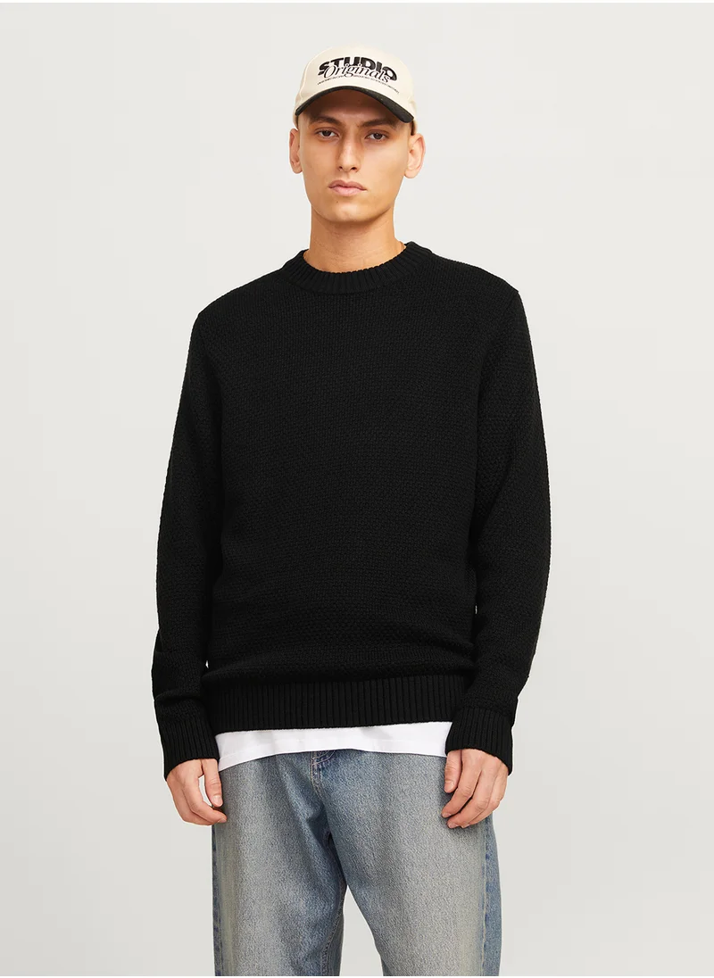 جاك اند جونز Crew Neck Striped Sweater