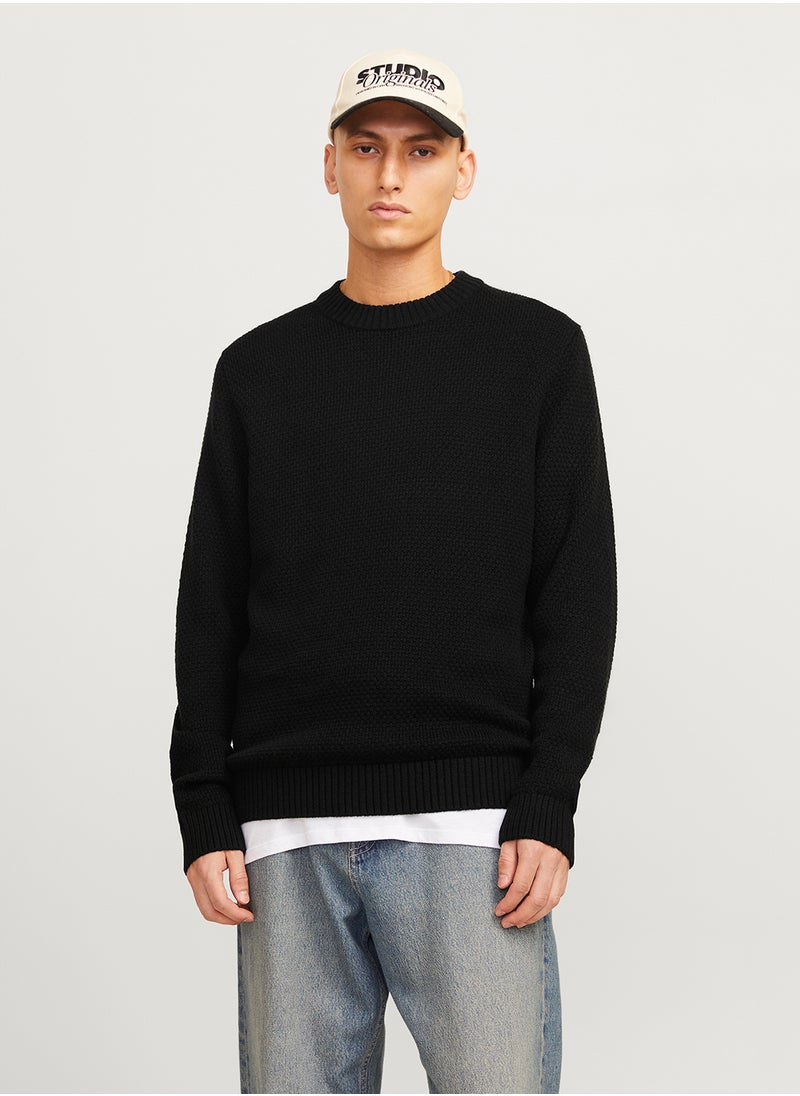 JACK & JONES Crew Neck Striped Sweater  - Image 1