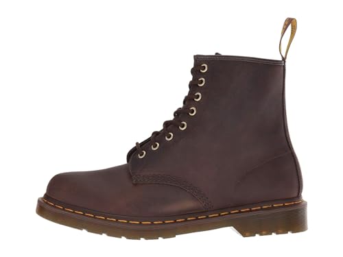 Dr Martens Dr. Martens Unisex 1460 Crazy Horse Leather 8 Eye Boot, Dark Brown, 11 Women/10 Men - Image 1