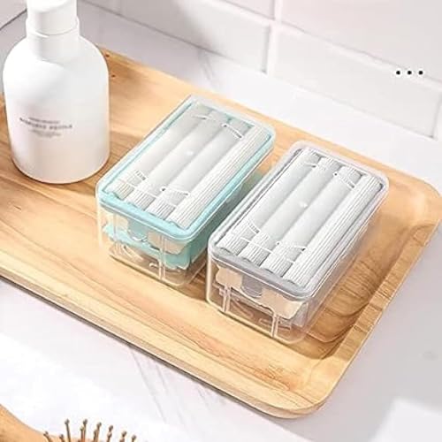OLMARTT KITCHENWARE 2-in-1 Bar Soap Roller Dispenser,2-in-1 Portable Soap Dish & Soap Dispenser with Roller and Drain Holes,Multifunctional Soap Holder (Pack of 2) - Image 4