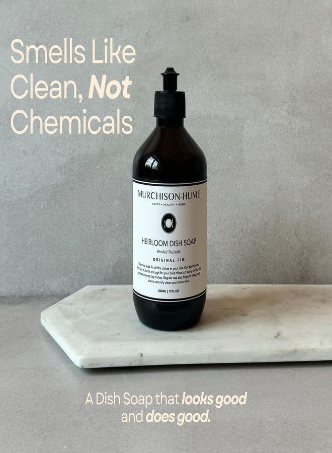 Murchison-Hume Dishwashing Soap, 17 fl oz - Original Fig Mild Dish Soap, Non-Toxic, Cuts Grease, Gentle on Hands, Biodegradable, Sulfate-Free, Sustainable, Counter Worthy Design - Image 2