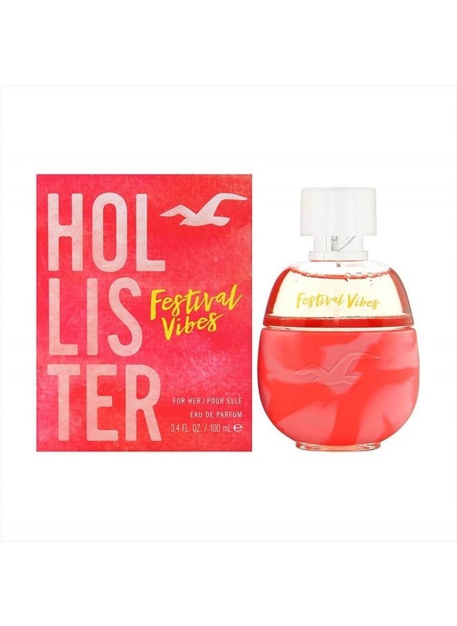 HOLLISTER Festival Vibes Eau de Parfum Spray for Women, 3.4 Ounce  - Image 1