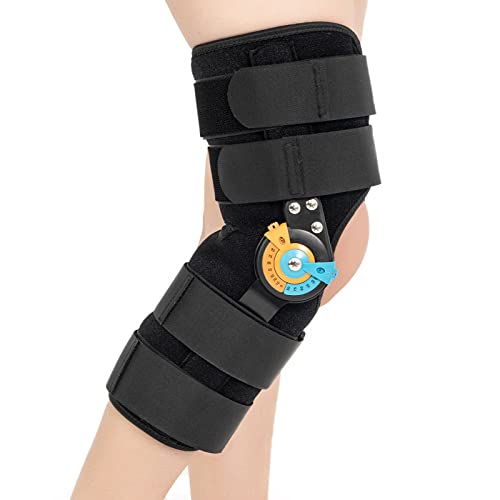 GHORTHOUD Hinged ROM Knee Braces Adjustable Knee Immobilizer Support for Knee Pain ACL MCL PCL Arthritis Meniscus Tear Post OP Recovery for Men and Women Side Stabilizers Torn Meniscus Orthopedic Orthosis (Basic Version, X-Large) - Image 1