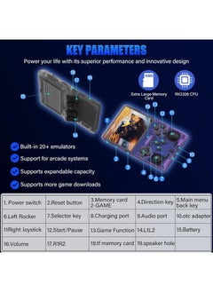 LAESO 15000 Games in 1 Handheld Game Console,3.5-Inch IPS Screen Retro Gaming Console,15000+Classic Games, 3800mAh,20＋Mainstream Emulator,Built-in 256G TF Card, Support HDMI and TV Output(Purple)  - Image 2