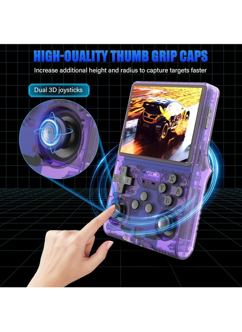 LAESO - 15000 Games in 1 Handheld Game Console,3.5-Inch IPS Screen Retro Gaming Console,15000+Classic Games, 3800mAh,20＋Mainstream Emulator,Built-in 256G TF Card, Support HDMI and TV Output(Purple) - Image 1