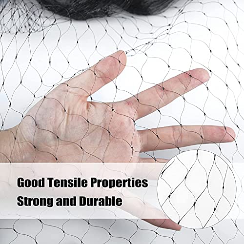 Moira 100 sq ft/ 3 X 3 sq m Anti Bird Net Thin Black Plastic Net with Zip Ties (3, 3) - Image 2