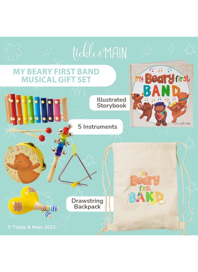 Tickle & Main Tickle & Main My Beary First Band Musical Instruments Gift Set, Includes Storybook and Wooden Percussion Toys for Toddler Girls and Boys  - Image 2
