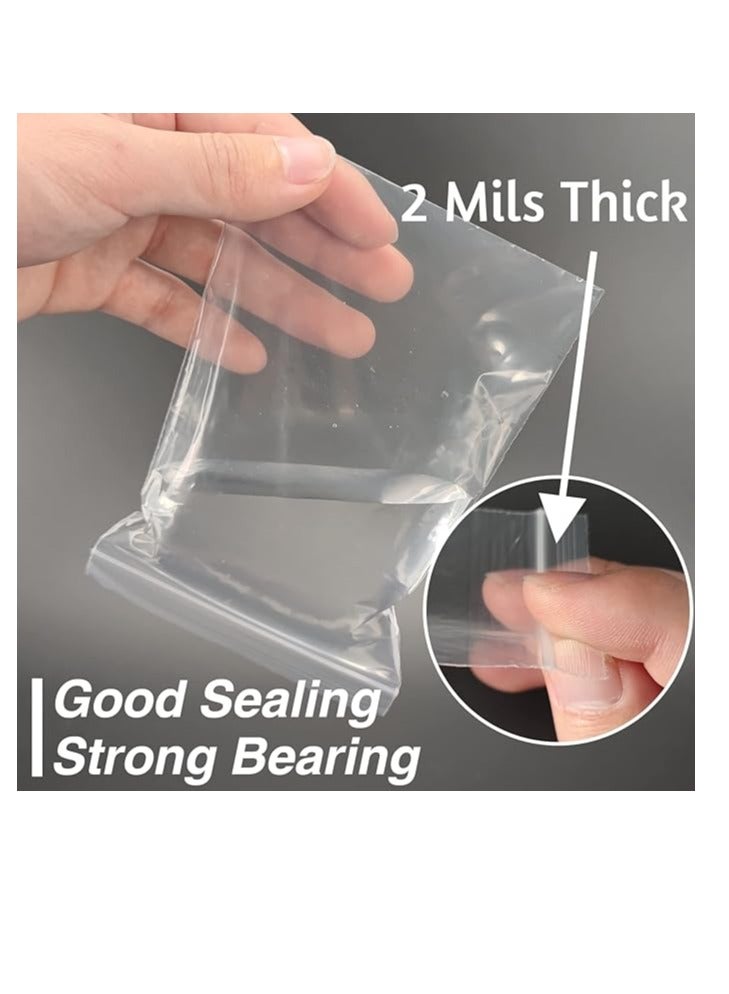 Terabyte 200 عبوة من أكياس بلاستيكية شفافة قابلة لإعادة الإغلاق مقاس 4 × 6 بوصات، أكياس بلاستيكية شفافة بسمك 2 مل مع سحاب إغلاق، أكياس بلاستيكية ذاتية القفل للعملات المعدنية والبراغي والأشياء الصغيرة ولوازم المجوهرات والوجبات الخفيفة والملابس - Image 4