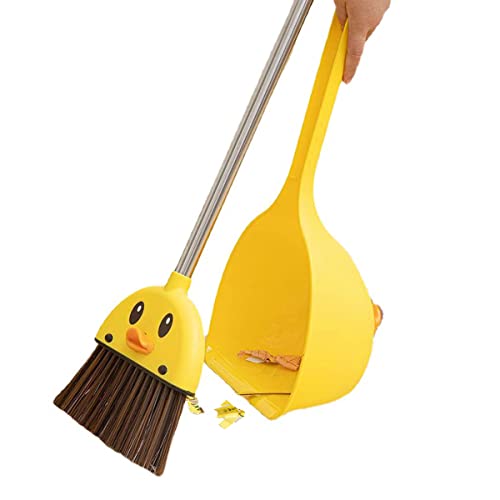 VIPAMZ Mini Broom and Dustpan Set for Kids - Cute Yellow Duck for Girls & Boys - Toddler Broom Set for Household Cleaning and Pretend Play - Perfect for Toddlers & Preschooler … - Image 2