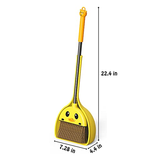 VIPAMZ Mini Broom and Dustpan Set for Kids - Cute Yellow Duck for Girls & Boys - Toddler Broom Set for Household Cleaning and Pretend Play - Perfect for Toddlers & Preschooler … - Image 3