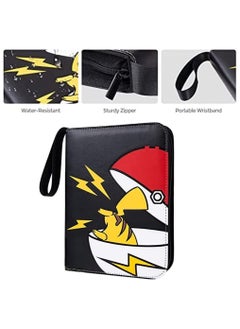 Arabest 4 Pocket Pokemon Card Sleeves, 400 Pockets Binder Card Holder , Portable Card Collector Album with 50 Removable Sheets Compatible with Pokemon Card for Boys Girls  - Image 3