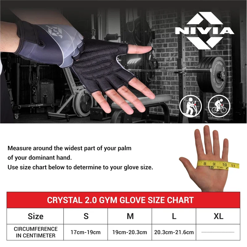 Nivia  Nivia Crystal Gym Gloves - Multicolor  | Best Price UAE