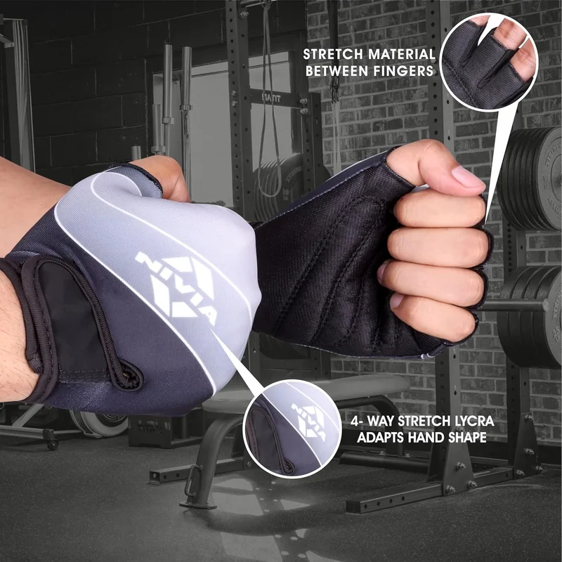 Nivia  Nivia Crystal Gym Gloves - Multicolor  | Best Price UAE