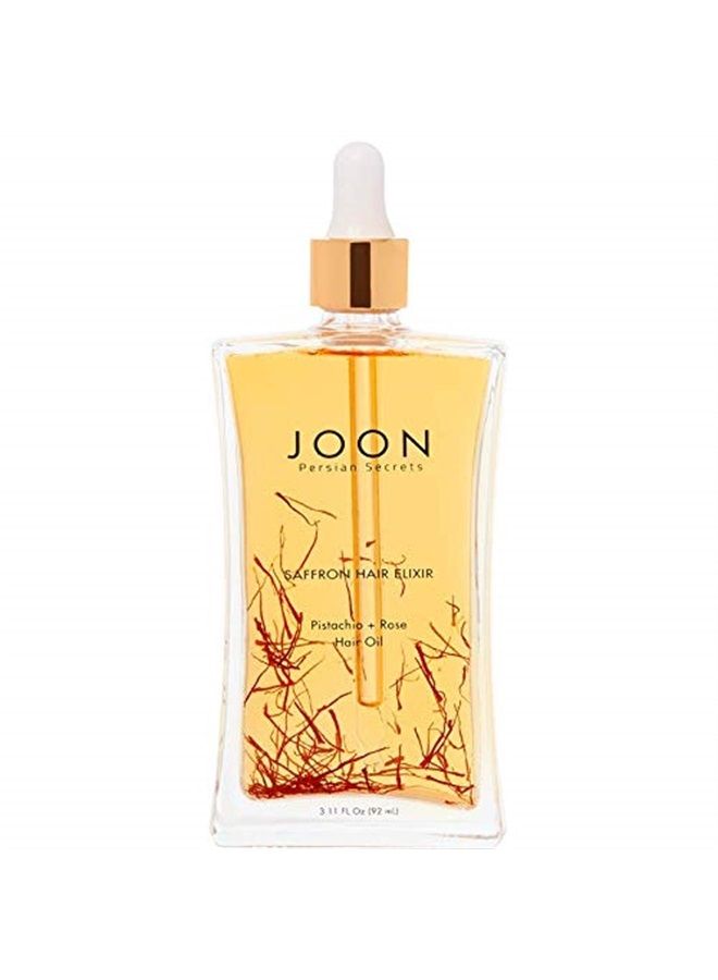 Joon إكسير شعر الزعفران مع زيت الفستق + زيت الورد، 3.11 أونصة سائلة. - Image 1