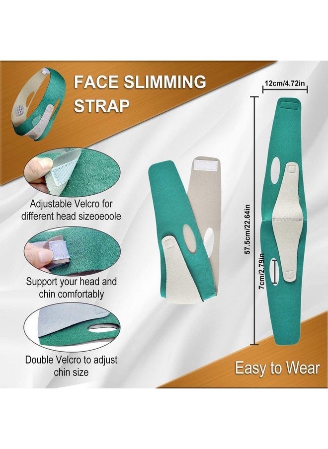 Generic - TOPSELLERS Chin Reducer Face Slimming Belt - V-Shape Face Masks for Double Chin Shaper for Men & Women, Facial Lift Slim Cheeks Lifting Reusable Belt Facial Anti Wrinkle Chin Strap Elastic - Image 1