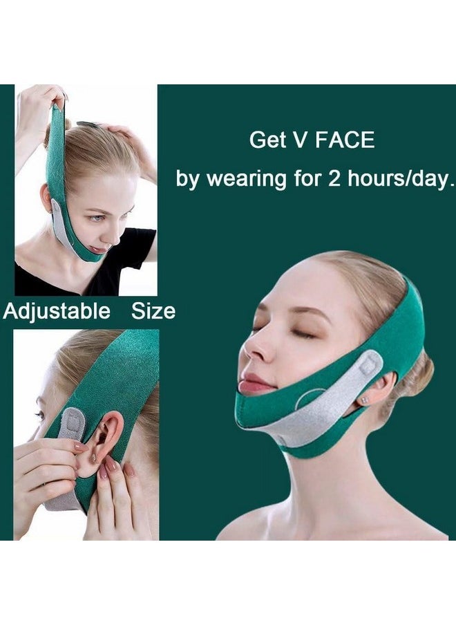 Generic - TOPSELLERS Chin Reducer Face Slimming Belt - V-Shape Face Masks for Double Chin Shaper for Men & Women, Facial Lift Slim Cheeks Lifting Reusable Belt Facial Anti Wrinkle Chin Strap Elastic - Image 1