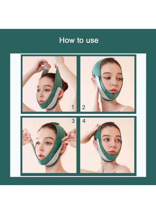 Generic - TOPSELLERS Chin Reducer Face Slimming Belt - V-Shape Face Masks for Double Chin Shaper for Men & Women, Facial Lift Slim Cheeks Lifting Reusable Belt Facial Anti Wrinkle Chin Strap Elastic - Image 1