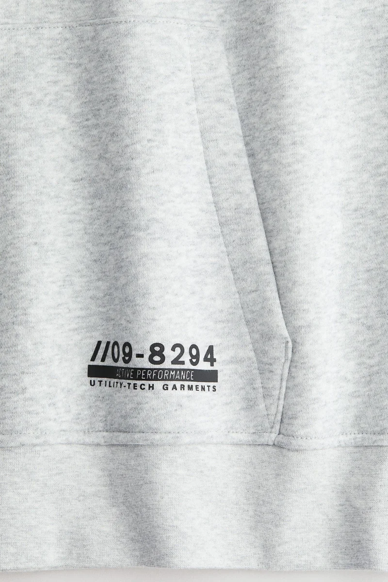 H&M Brushed-inside zip-top hoodie