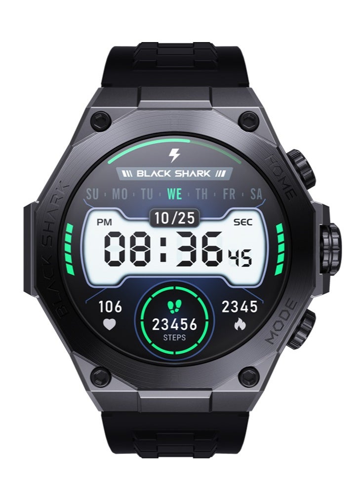 BLACK SHARK - S1 PRO Smart Watch 1.43 Inch AMOLED Screen IP68 Waterproof Support Chat GPT Health Monitoring Wireless Charging, 10-15 Day Battery Life, 150 Watch Faces - Image 1